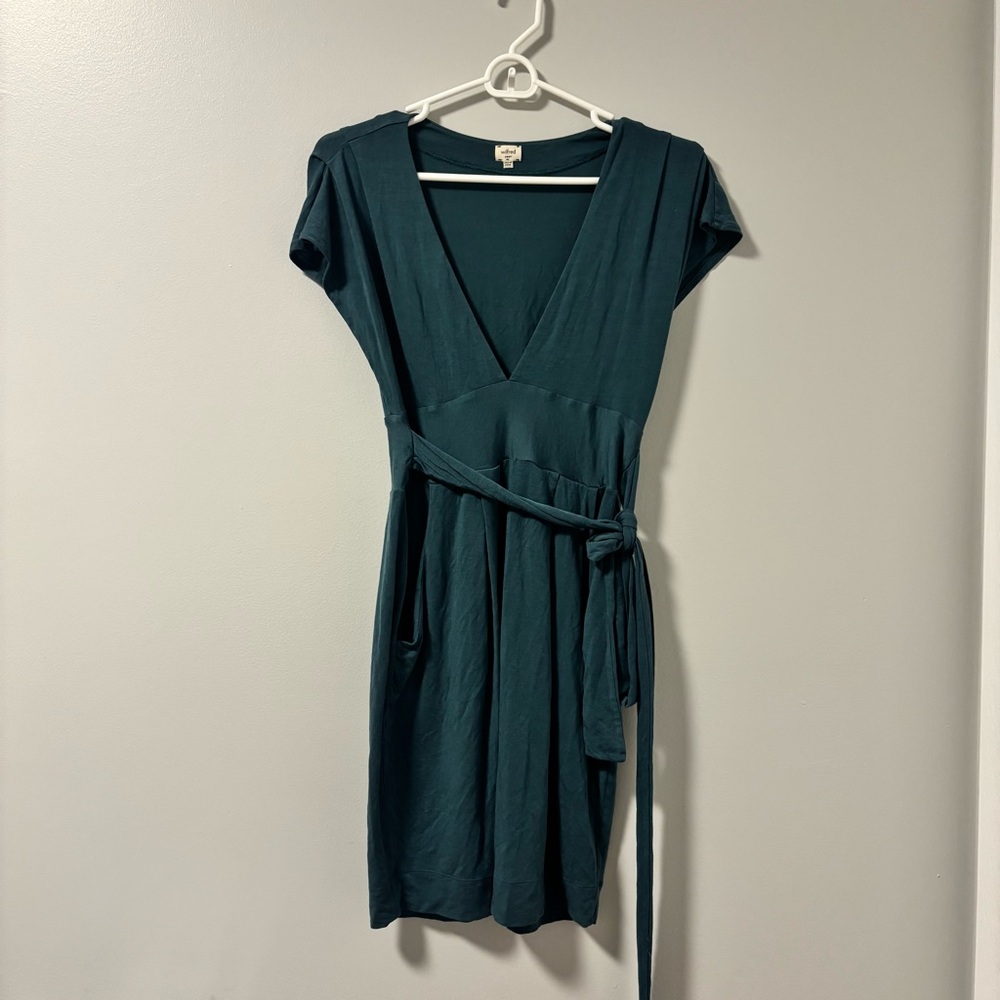 Wilfred Deep Teal Wrap Dress Small